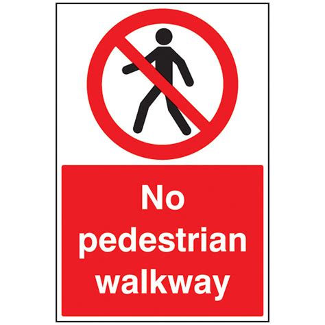 No Pedestrian Walkway Floor Graphic 400x600mm 58822 Safety Signs