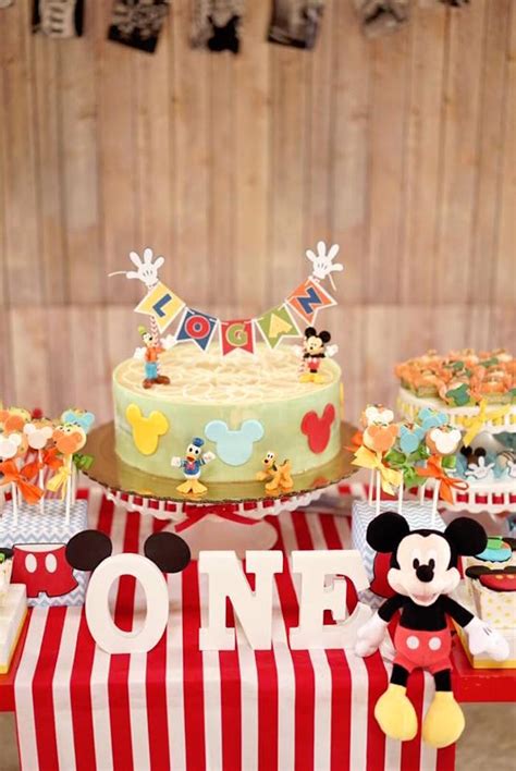 Karas Party Ideas Colorful Mickey Mouse 1st Birthday Party Karas