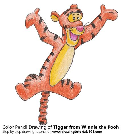 How To Draw Tigger From Winnie The Pooh Winnie The Pooh Step By Step