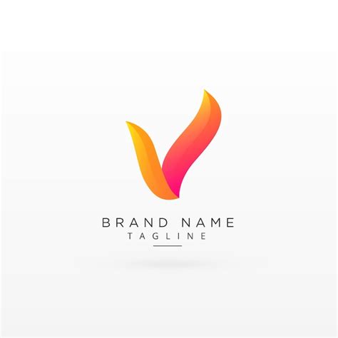 Creative Colorful Letter V Logo Premium Vector