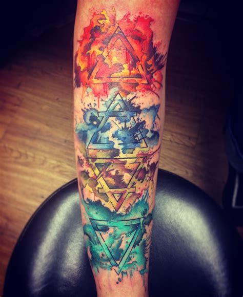 Four Elements Watercolour Artist Tuffytats Elements Tattoo