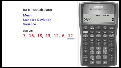 BAII Plus Calculator - Finding Mean & Standard Deviation - YouTube