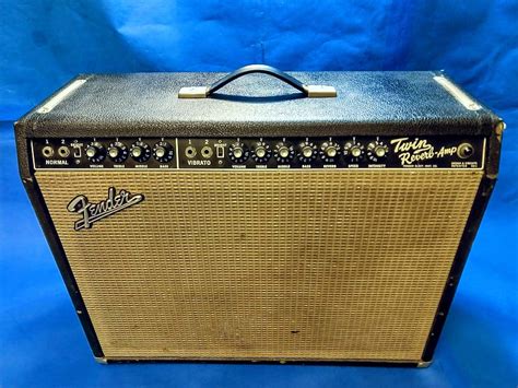 1964 Fender Twin Reverb Amp With Footswitch Pre Cbs Black Reverb