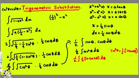 Trigonometric Substitution 6 Integral Calculus Youtube