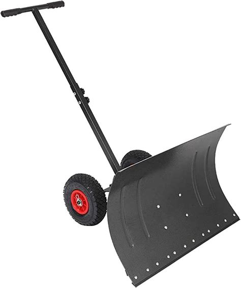 Garden Hand Tools And Equipment Adjustable Wheeled Snow Pusher Heavy Duty