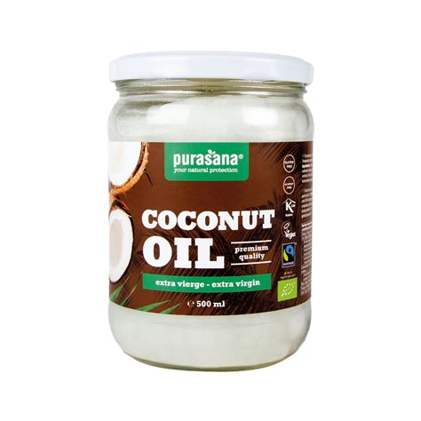 Extra Virgin Coconut Oil Purasana Coco Extra Virgin Coconut Oil 500 Ml Fairtrade