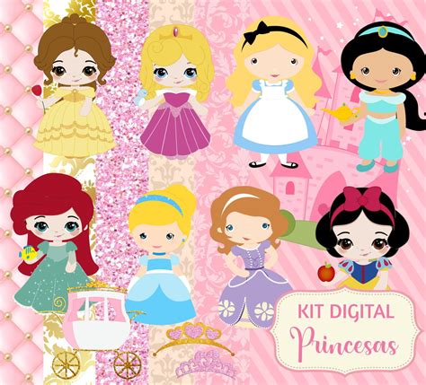 Kit Digital Princesas Elo7 Produtos Especiais
