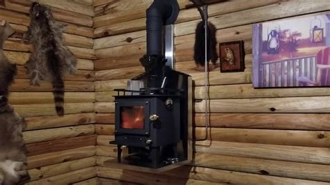 Cubic Mini Wood Stove In Grandpas Tiny Cabin Youtube
