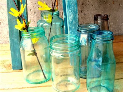 Turning Mason Jars Into Sea Glass Vases Tutorial Glass Canning Jars Canning Jars Diy Jar Diy