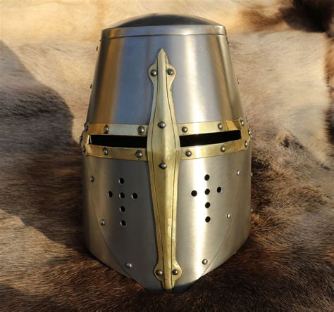 Crusader Great Helmet Grand Master Crusade Deus Vult Jerusalem Etsy