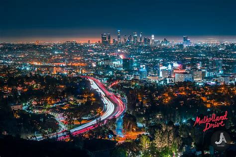 Hd Wallpaper City Lights Photography Building Los Angeles Night