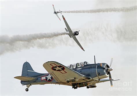 World War Ii Aerial Dogfight Photograph By Kevin Mccarthy Fine Art