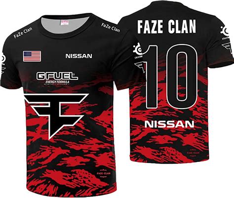 73ha73 T Shirts à Manches E Sports Pour Hommes Csgo Faze Clan Esports