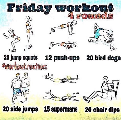 Friday Workout Routine Friday Workout Workout Workout Routine