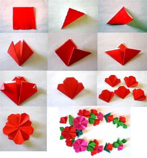 Really sweet flat origami flower | Origami | Pinterest ...