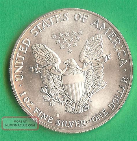 Collector Choice 1990 Usa Fine 1 Silver Dollar Coin Eagle Unc