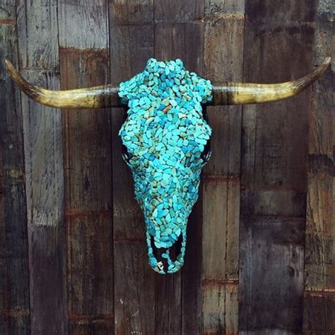 ≫≫≫↠↠ Turquøise DÄze ↞↞≪≪≪ Cow Skull Art Cow Skull Decor Cow Skull