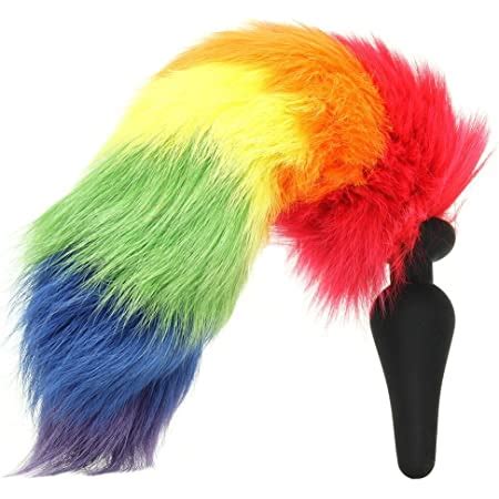 Tailz Rainbow Unicorn Tail Anal Plug Body Safe Silicone Buttplug For