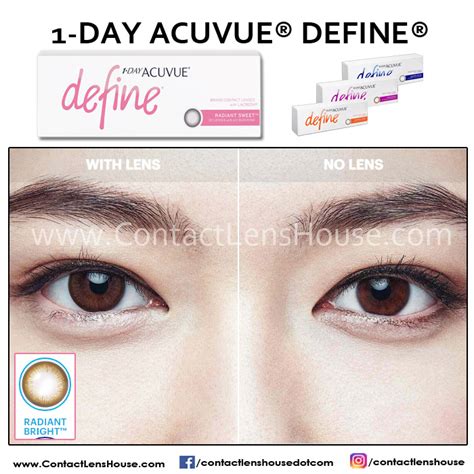 1 Day Acuvue Define Radiant Bright Colored Contacts