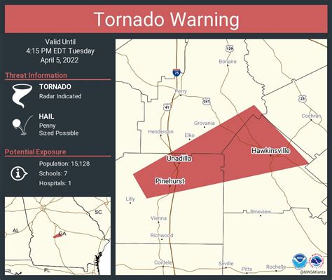 Nws Tornado On Twitter Tornado Warning Including Hawkinsville Ga
