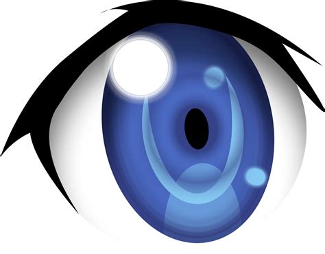 Cartoon Eyes Clip Art Blue Anime Eyes Png Transparent Png Full Size