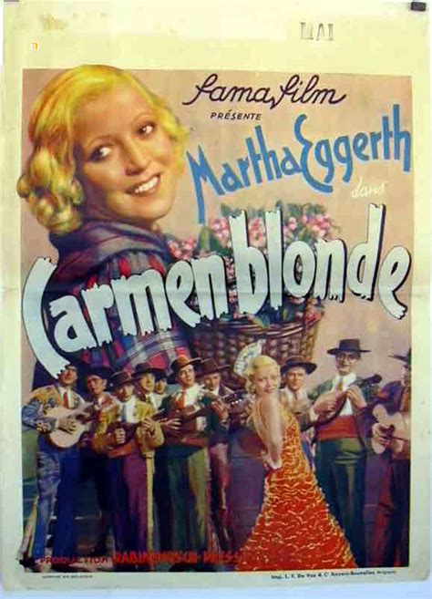 Carmen Blonde Movie Poster Die Blonde Carmen Movie Poster