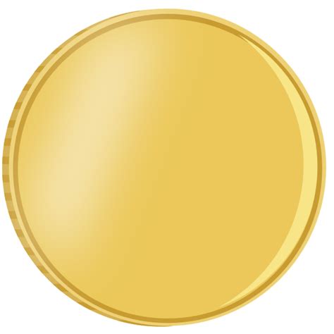 Vector Illustration Of Shiny Gold Coin With Reflection Free Svg