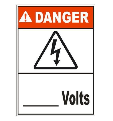 Danger High Voltage Sticker D1554 Electrical Safety Sign Winter Park