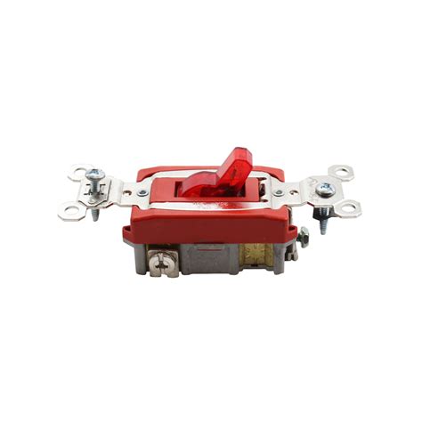 Pass And Seymour Ps20ac1 Rpl Hd Lighted Pilot Toggle Switch 20a Red 5
