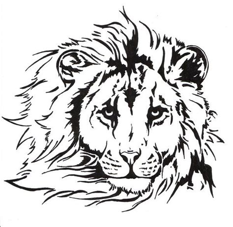 Lion Stencil Lion Stencil Animal Tattoo Lion Sculpture