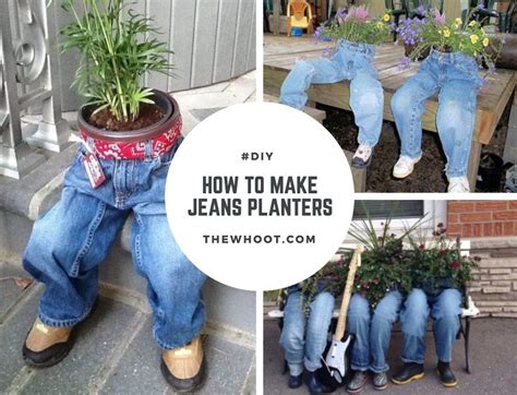 How To Make These Denim Jeans Planters The Whoot How To Make Jeans