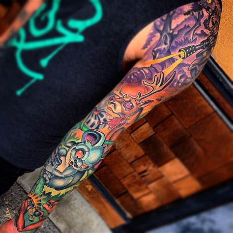 Also, such a tattoo is very easy to cover up in case you do not wish to show off the picture yet. Amazing Colorful tattoo sleeve | Best Tattoo Ideas Gallery