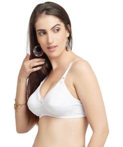 Daisy Dee Cotton Rich Non Padded Moulded Full Coverage WHITE Bra
