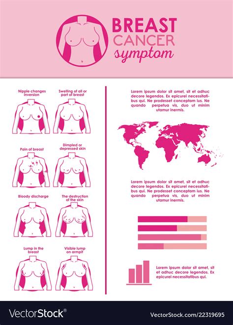Breast Cancer Infographic Royalty Free Vector Image