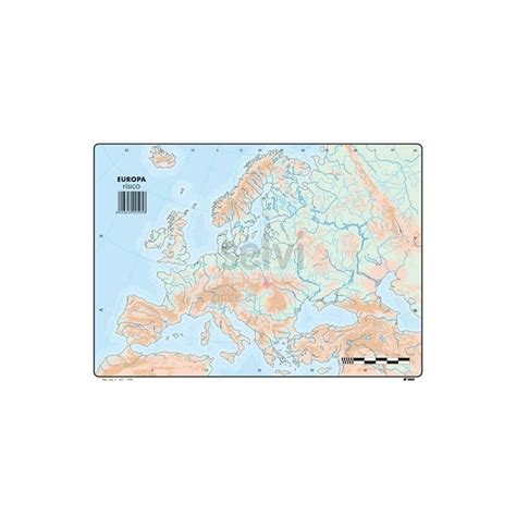 Selvi Mapa Mudo Físico De Europa A4 50u