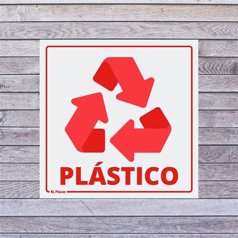 Placa Reciclagem Plástico Pictograma Elo7 Produtos Especiais