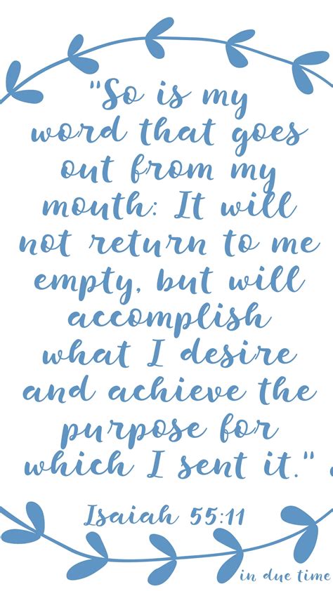 Isaiah 55:11 Word Accomplishes Purpose #211 - In Due Time