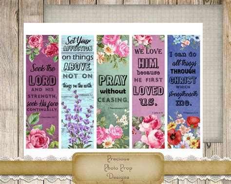 Bible Verses Scripture Bookmarks Printable Faith Bookmarks Etsy