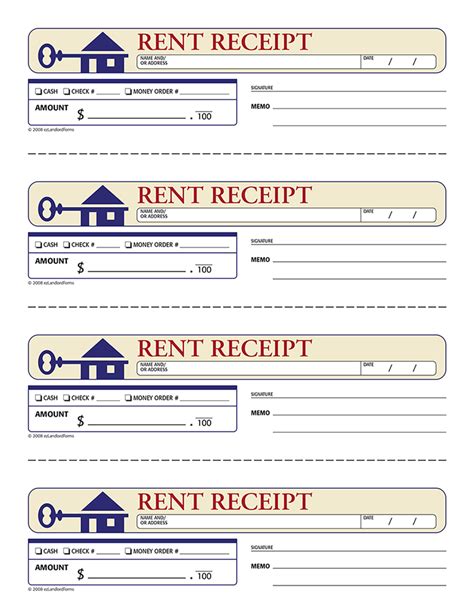 Rent Receipts Free Printable Documents Being A Landlord Rental