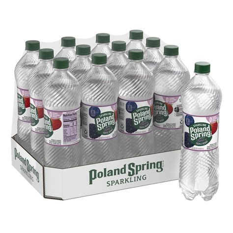 Poland Spring Sparkling Water Triple Berry 338 Oz Bottles Pack Of
