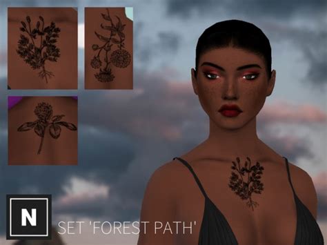 The Sims Resource Forest Path Tattoo Set By Networksims • Sims 4