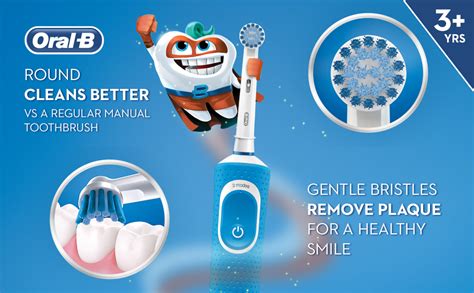 Oral B Kids Colour Changing Electric Toothbrush Rechargeable Power
