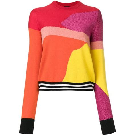 Ps By Paul Smith Colour Block Textured Knit Sweater 295 Liked On