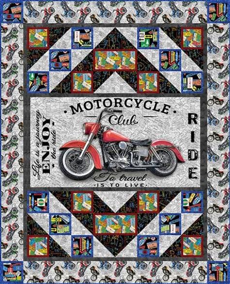 To Travel Is To Live Motorcycle Quilt Blanket 11 Panel Quilt Patterns