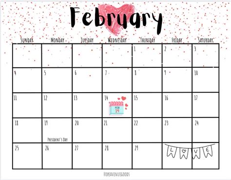 Editable February 2024 Calendar Etsy