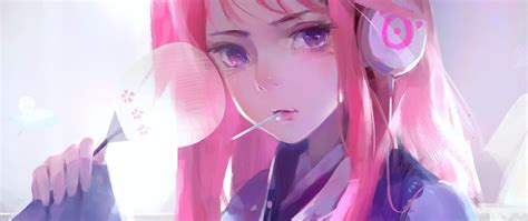 2560x1080 Cute Anime Girl Pink Art 4k 2560x1080 Resolution Hd 4k