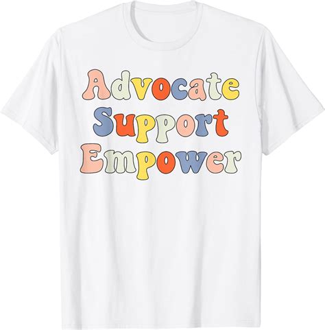 Advocate Support Empower Groovy Social Worker Graduation T-Shirt