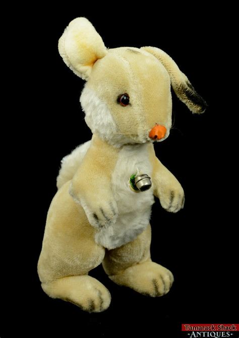 Vintage 1950s Maruei Toystokyo Japan Straw Stuffed Standing Bunny