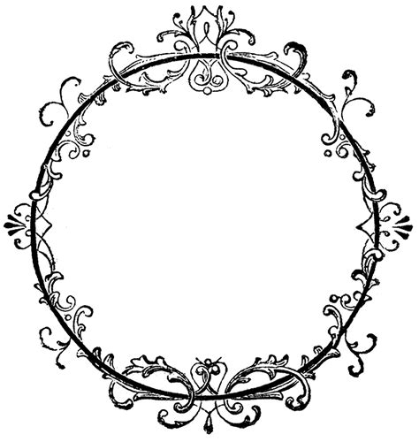 Free Vintage Clip Art Fancy Frame With Ornament Oh So Nifty Image 23683