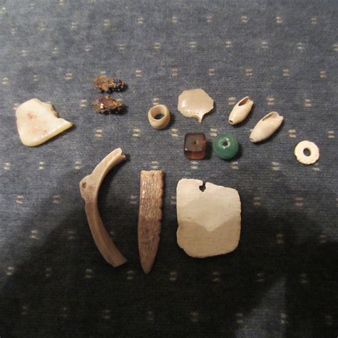 An Assortment Of Stuff Beads Mostly Made From Bone Shell And